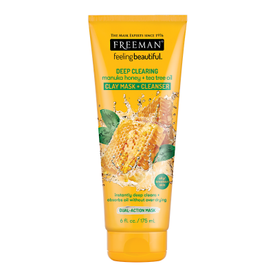 FREEMAN Feeling Beautiful Deep Clearing Manuka Honey & Tea Tree Oil Clay Mask and Cleanser