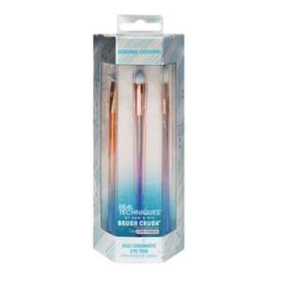REAL TECHNIQUES 1937 Brush Crush Duo Chromatic Eye Trio For Vivid Eye Looks